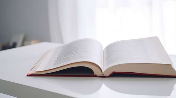 Libros abiertos sobre una superficie clara en un ambiente luminoso y tranquilo